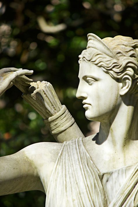 Artemis Statue, Greek Mythology Statue, Artemis Goddess, Ancient Greek Sculpture, Classic Sculpture, Greek Statues, The Bayou, Greek And Roman Mythology, Greek Sculpture