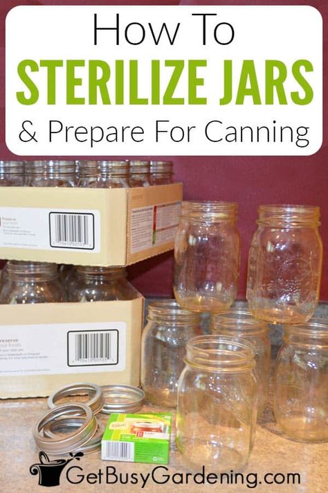 Preparing Jars For Canning, How To Prepare Jars For Canning, How To Sterilize Canning Jars, Hot Water Canning, Sterilize Canning Jars, Sterilizing Canning Jars, Canning Meals, Cooking Healthy Dinner, Food Canning