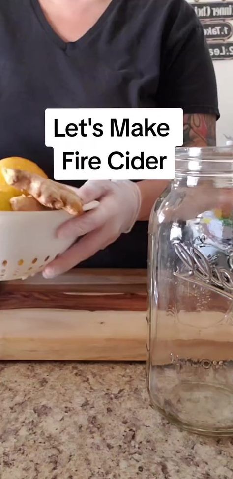 Fire Cider Recipe, Herbal Medicine Recipes, Herbal Remedies Recipes, Diy Herbal Remedies, Fire Cider, Sick Remedies, Cider Recipe, How To Make Fire, Herbal Recipes