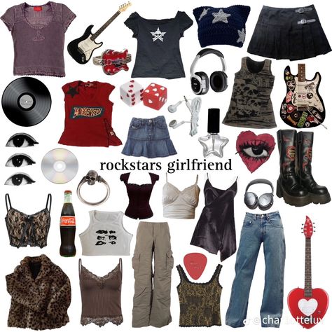 Rockstar Grunge Aesthetic Outfits, Rockstar Girlfriend Fall Outfit, Band Concert Outfit School, Rockstar Gf Outfit School, Kesha Aesthetic Outfits, Outfit Inspo Rockstar Gf, Rock Astethics Outfit, Rockstars Gf Outfit Ideas, Rock Band Aesthetic Outfit