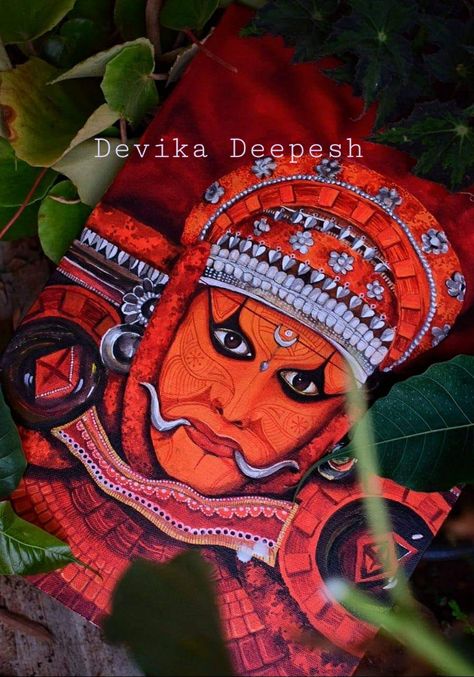 Theyyam Art Painting, Theyyam Mural Painting, Theyyam Drawing Outline, Theyyam Art Drawing, Theyyam Paintings, Theyyam Drawing, Theyyam Painting, Theyyam Art, Sketchbook Goals