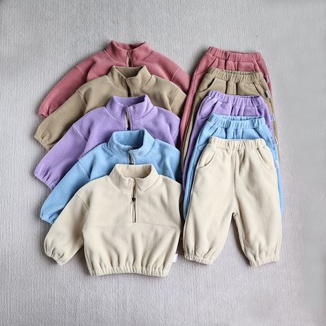 865.78PHP 48% OFF|Solid Sports Suit Baby | Milancel Baby Clothes | Milancel Baby Hoodie | Autumn Set Baby - Baby's Sets - Aliexpress Toddler Sports, Solid Hoodie, Solid Color Outfits, Cool Baby, Kids Fleece, Quarter Zip Fleece, Hoodie Set, Trendy Kids, Sweatpants Set