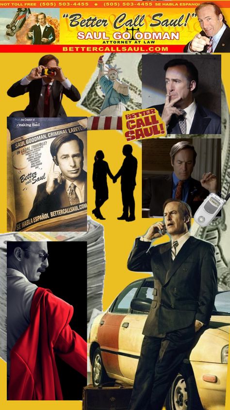 #saulgoodman #bettercallsaul #jimmymcgill #breakingbad #kimwexler #bcs #brba Saul Good Man, Saul Goodman Aesthetic, Man Collage, Breaking Bad Saul, Jimmy Mcgill, Saul Goodman, Collage Inspiration, Iphone Wallpaper Images, Call Saul