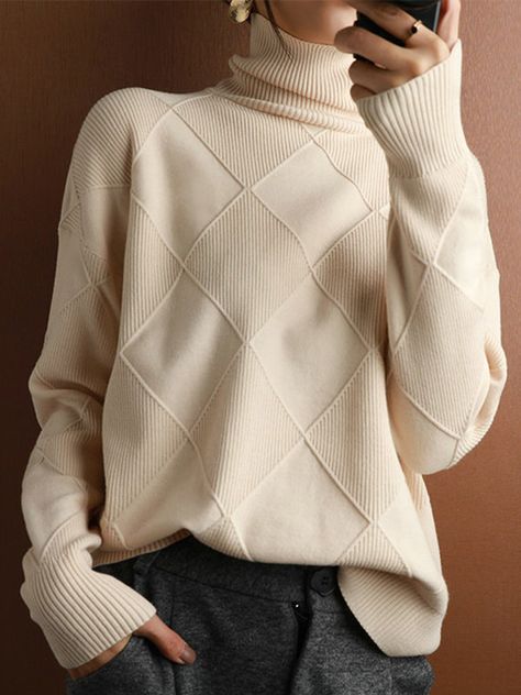 Textured knit sweater