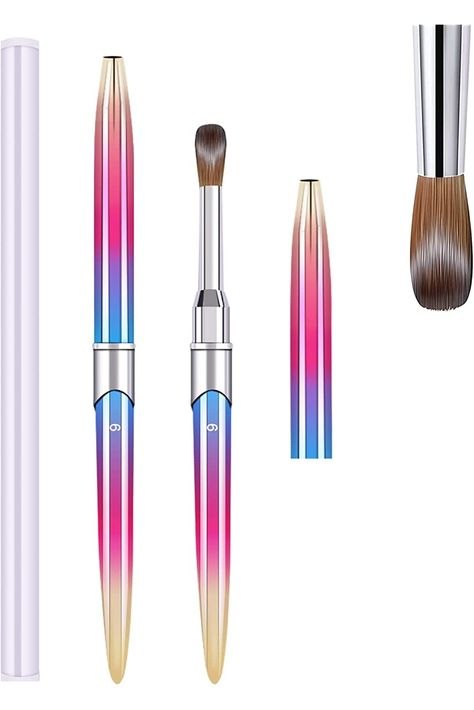 100% Kolinsky Acrylic Nail Brush, Nail Brushes for Acrylic Application, Pure Kolinsky Sable Hair, (Size # 6/8/10), Nail Art Brush Applicable To Women¡¯s Professional Manicure and Home Salon (No.10) Nails Edgy, Acrylic Application, Sable Hair, Acrylic Nail Brush, Professional Manicure, Nail Brush, Art Brush, Nails Simple, Nail Art Brushes