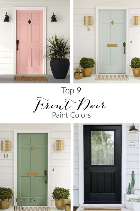 White Storm Door, Bold Front Door, Exterior Front Door Colors, Front Door Paint, Best Front Door Colors, Front Door Color, Exterior Door Colors, Blue Siding, Best Front Doors