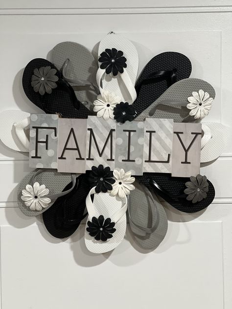 Excited to share this item from my #etsy shop: Black and White Wall art, Beach House Front Door Decor, Summer Black and White wreath Front Door Wreath,Flip Flop Wreath, Spring Porch Decor Beach House Front Door, Spring Porch Decor, Flip Flop Wreaths, Colorful Wreath, Porch Welcome Sign, White Wreath, House Front Door, Spring Summer Decor, Welcome Wreath