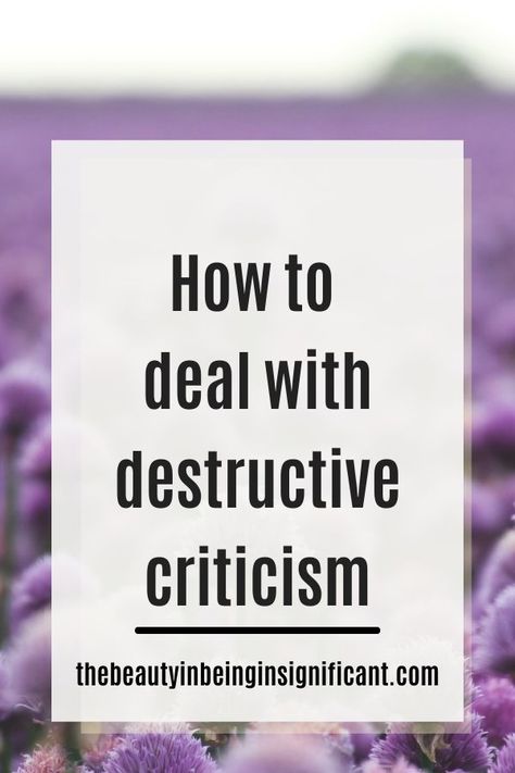 Not all criticism is equal. Sometimes people just want to hurt you instead of help you. Here's how to deal with destructive criticism. Take Criticism Positively, Dealing With Criticism, How To Deal With Criticism, Criticism Quotes, When Someone Hurts You, Social Health, Good Leadership Skills, Communication Tips, Negative Words