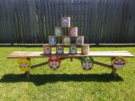 Mario Birthday Party Activities, Super Mario Party Table, Mario Kart Party Ideas, Mario Party Table, Mario And Luigi Party, Super Mario Party Games, Super Mario Party Decorations, Super Mario Party Ideas, Mario Decorations