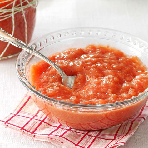 Rhubarb Applesauce, Chunky Applesauce Recipe, Apple Preserves, Fruit Sides, Applesauce Recipes, Strawberry Rhubarb Recipes, Best Rhubarb Recipes, Amy Nelson, Soft Foods Diet