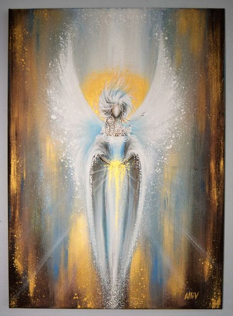 Energy Arts, Mosaic Texture, Spiritual Paintings, Angel Wings Heart, Barbie Model, Angel Art, Art Painting Acrylic, Texture Art, Mosaic