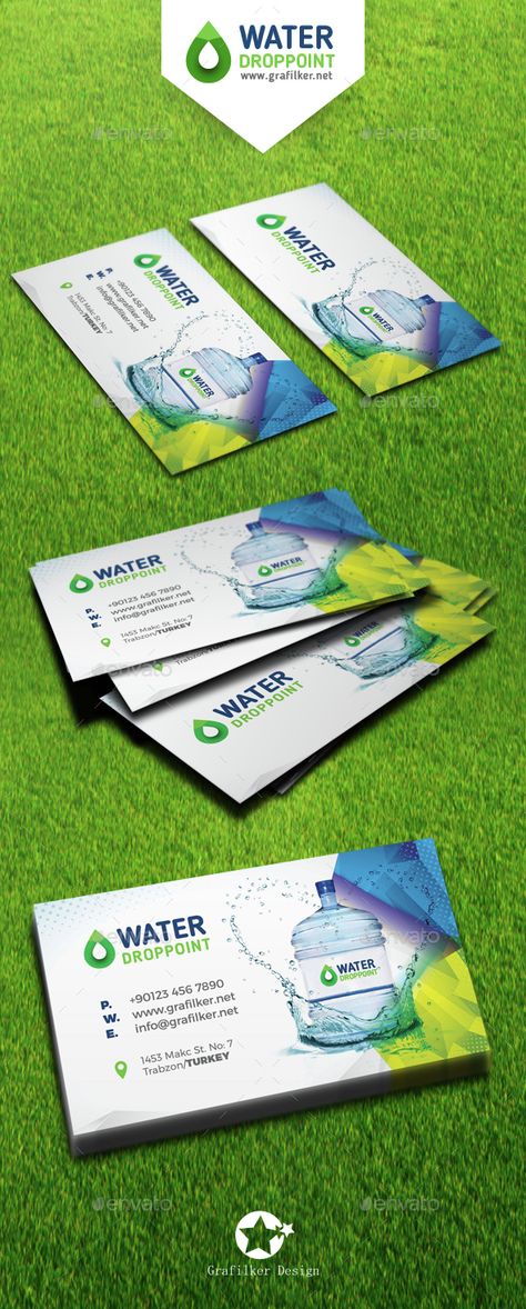 Drinking Water Service Business Card Template PSD, InDesign INDD. Download here: http://graphicriver.net/item/drinking-water-service-business-card-templates/15032137?ref=ksioks Water Business Card, Herbalife Business Cards, Service Business Card, Interior Designer Business Card, Business Postcards, Business Letter Template, Company Business Cards, Business Card Template Psd, Drinks Packaging Design