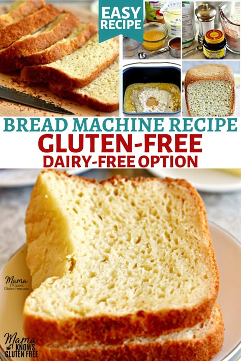 Scandinavian Bread, Gluten Free Bread Maker, Gf Bread Recipe, Gluten Free Bread Machine, Dairy Free Bread, Homemade Gluten Free Bread, Best Gluten Free Bread, Bread Machine Recipe, Pain Sans Gluten