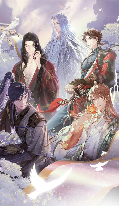 Chinese Otome Game, Fantasy Art Couples, Dark Anime Guys, Anime Base, Cool Anime Guys, Otome Game, Otome Games, Character Design Male, Cool Anime Pictures