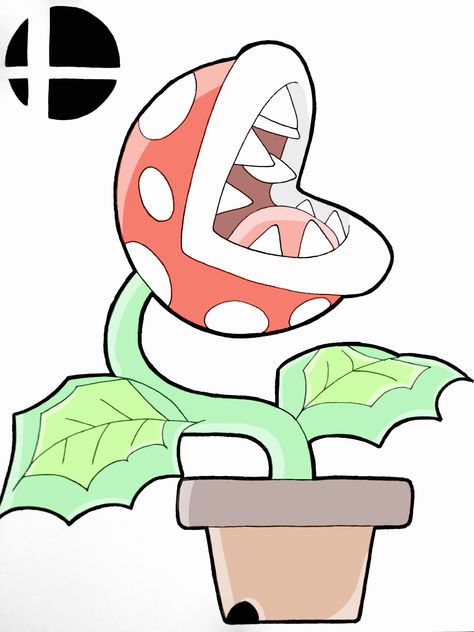 How To Draw Mario, Piranha Plant, Mario Fan Art, Plant Tattoo, Mario Art, Plant Painting, Mario Bros., Alcohol Markers, Super Smash Bros