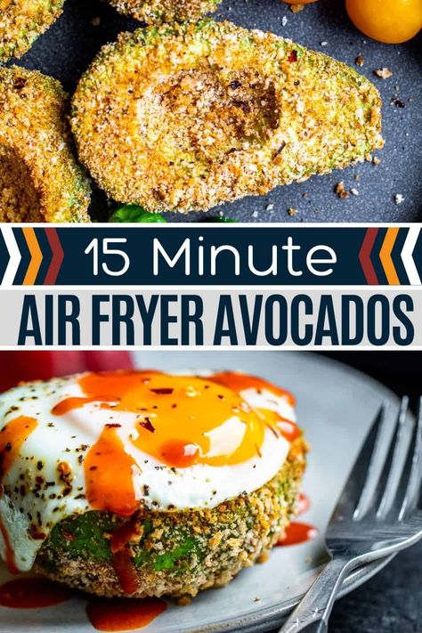 Air Fry Avocado Egg, Egg Avocado Recipes, Egg In Avocado Air Fryer, Avocado Egg Air Fryer, Avocado Fries Air Fryer, Air Fried Avocado, Air Fryer Avocado, Haitian Recipes, Avocado Fries