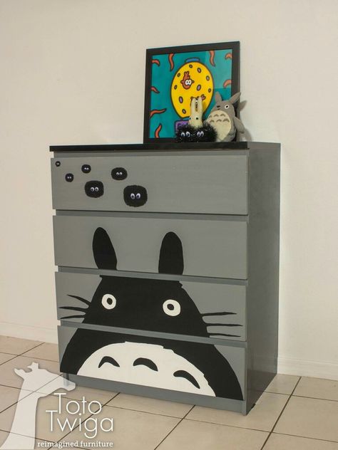 Soot Sprite Totoro, My Neighbor Totoro Room Ideas, Totoro Bedroom Ideas, Totoro Room Ideas, Studio Ghibli Bedroom Ideas, Studio Ghibli Room Ideas, Studio Ghibli Themed Room, Studio Ghibli Room Decor, Studio Ghibli Nursery