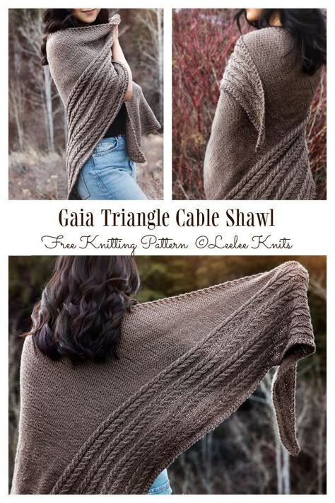 The Gaia Triangle Cable Shawl Free Knitting Pattern - Knitting Pattern Cable Wrap Knitting Pattern, Knit Blanket Scarf Pattern Free, Celtic Shawl Knitting Pattern, Cable Knit Shawl Pattern Free, Outlander Knitting Patterns Free Shawl, Blanket Shawl Pattern, Fantasy Knitting Patterns Free, Knitted Triangle Shawl, Super Fine Yarn Knitting Patterns