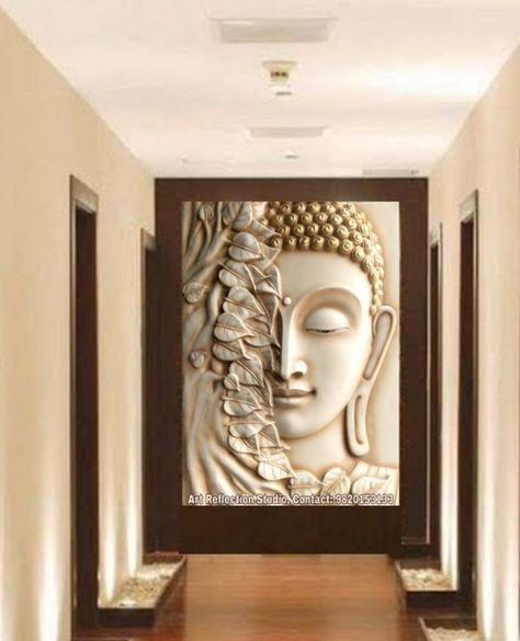 partition design partitions partition partitioning partition partition designs partitioned living room partition design Interior Colour Schemes, Interior Door Colors, Buddha Wall Decor, Buddha Home Decor, Buddha Decor, Buddha Wall Art, Bookshelves In Living Room, Pooja Room Design, Clay Wall Art