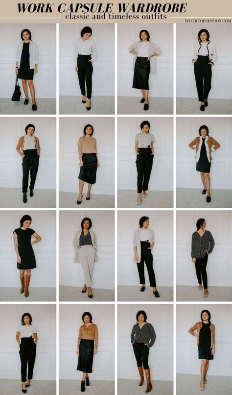 Office Capsule Wardrobe, Business Capsule Wardrobe, Work Capsule Wardrobe, Capsule Wardrobe List, Clothes Capsule Wardrobe, Classic Work Outfits, Workwear Capsule Wardrobe, Workwear Capsule, Capsule Wardrobe Women