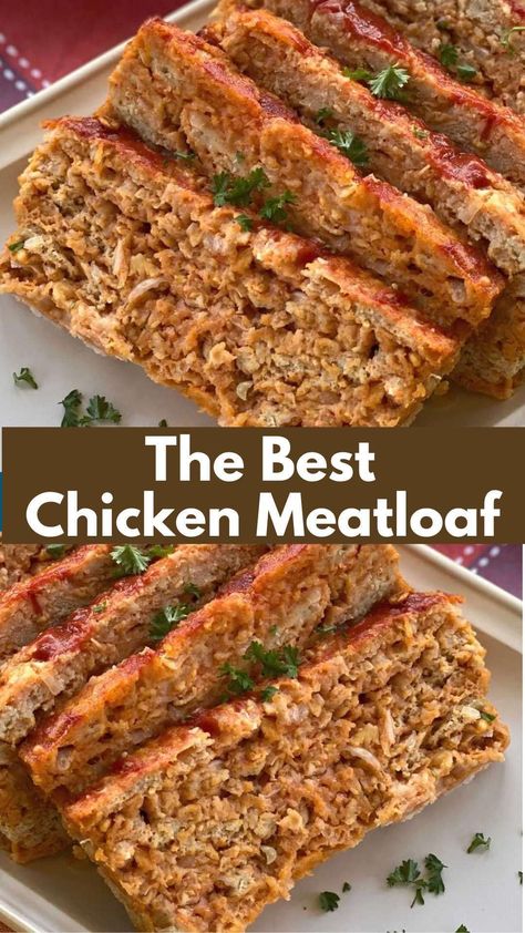 Recipe Using Ground Chicken, Baked Ground Chicken Recipes, Ground Chicken Dinner Recipes, Bbq Chicken Meatloaf, Meatloaf With Ground Chicken, Healthy Ground Chicken Recipes Dinners, Recipe For Ground Chicken, Chicken Meatloaf Recipes Healthy, Chicken Meatloaf Muffins