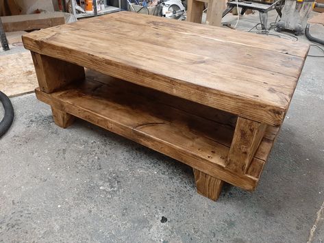 Chunky Coffee Table, Rustic Coffee Table, Scaffold Boards, Rustic Coffee Tables, Scaffolding, Table Ideas, Board Ideas, House Stuff, Wood Projects