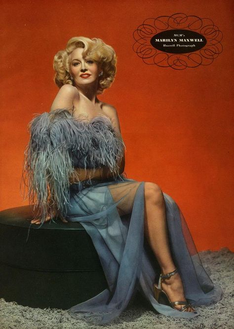 Marilyn Maxwell, Hollywood Photography, Vintage Hollywood Stars, George Hurrell, Colorized Photos, Esquire Magazine, Photo Magazine, 1940s Fashion, Fashion Images