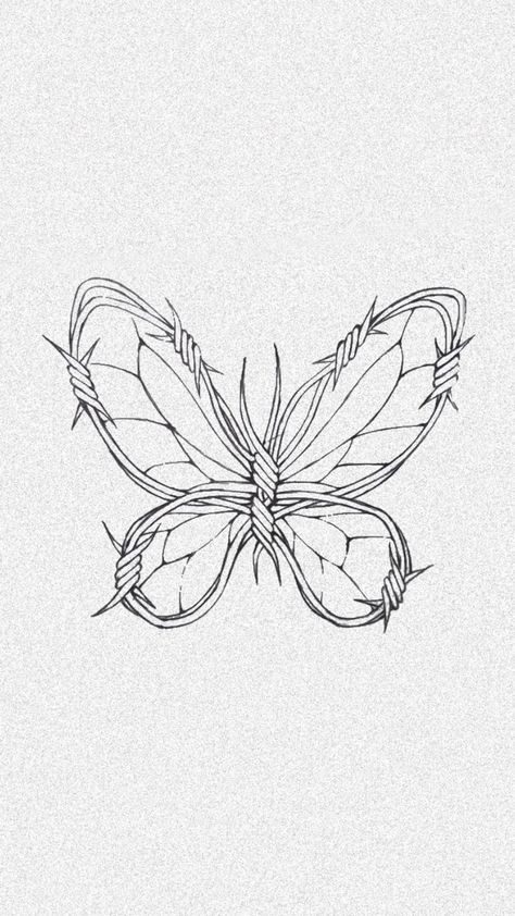 #tattoo #tattoos #inked #tattooart #tattooed #tattooideas #tattoodesign #tattooinspiration #tattoosleeve #tattooflash #inkedgirls #tattooedwomen  #InkLaughs  #TattooFails Flash Tattoo Borboleta, Barb Wire Butterfly Tattoo, Tattoo Art Drawings Sketches, Tattoo Stencil Designs, Butterfly Tattoo Stencil, Barbed Wire Tattoos, Matching Friend Tattoos, Father Tattoos, Shiva Tattoo Design