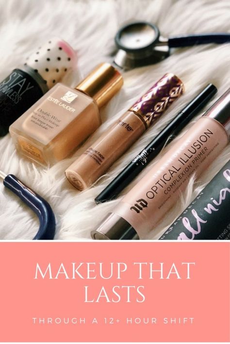 Makeup that LASTS through a 12 hour shift – Sassy Anesthesia Nurse Makeup, 12 Hour Shift, Makeup Suggestions, Spf Makeup, 12 Hour Shifts, Natural Makeup Tutorial, Under Eye Concealer, Best Mascara, Makeup For Teens