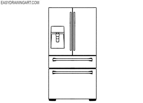 refrigerator drawing lesson Refrigerator Drawing, Drawing Lesson, Draw Two, Learn How To Draw, Drawing Lessons, Step By Step Drawing, Stop Motion, Learn To Draw, Refrigerator