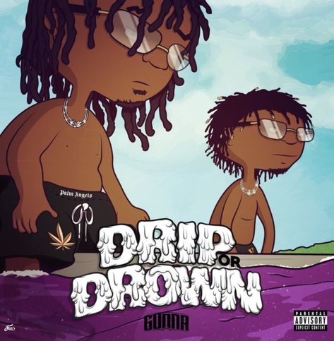 Drip Or Drown Album Cover, Gunna Album Cover, Drip Or Drown, Album Cover Wallpaper, Cover Wallpaper, Cover Art, Black Men, Music, Black