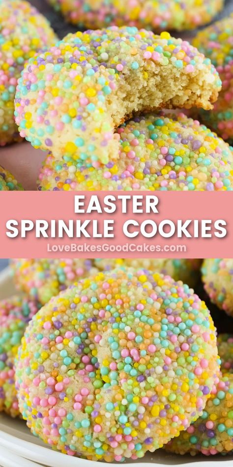 easter sprinkle cookies pin collage Dessert For Easter, Italian Anise Cookies, Anise Cookies, Cookies Easy, Easter Baking, Sprinkle Cookies, Classic Cookies, Best Cookie Recipes, Easter Dessert