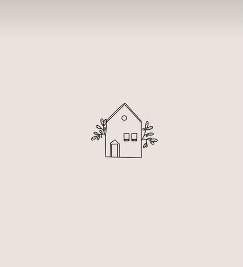 Childhood Home Tattoo, Little House Tattoo, Small House Tattoo, Golden Tattoo, Tattoo House, House Tattoo, Unique Small Tattoo, M Tattoos, Plant Tattoo