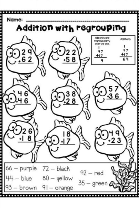 Regrouping Addition Worksheets, Addition With Regrouping Worksheets Grade 1, Adding With Regrouping Activities, Math Regrouping Addition, Adding With Regrouping, Addition Regrouping, 2nd Grade Addition, Addition With Regrouping Worksheets, Subbing Ideas