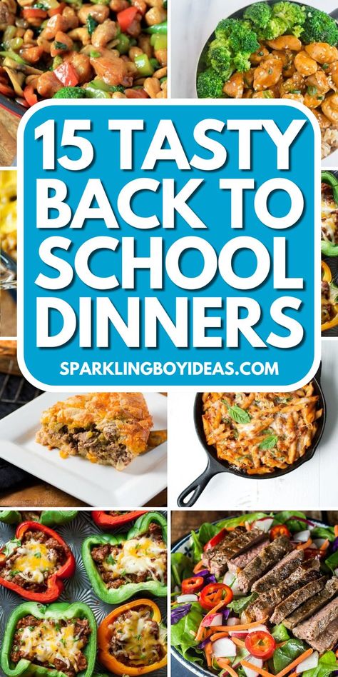 Back to school dinner ideas for busy families! Discover easy school night dinners and healthy school dinners that your kids will love. Try kid-friendly dinners, simple weeknight dinners, and quick school night meals. Explore make-ahead school meals, 30-minute school dinners, and budget-friendly school meals. Don't miss out on one-pot school dinners and crockpot school meals. Find after-school snacks and school night casseroles. Perfect for family dinner recipes and weeknight meal prep. Easy Back To School Dinner Recipes, Back To School Meal Prep Dinner, Healthy Back To School Dinners, Healthy School Night Dinners, First Day Of School Dinner Ideas, Easy After School Meals, Easy Back To School Dinners, First Day Of School Dinner, Easy School Night Dinners