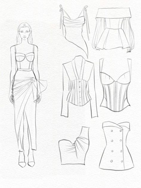 Outfit Ideas Art Reference, Outfit Ideas Art, Character Outfit Ideas, Sketch Vs Final, Fashion Sketchbook Inspiration, Fashion Illustration Poses, Fashion Model Sketch, Fashion Illustration Tutorial, Fashion Illustration Collage