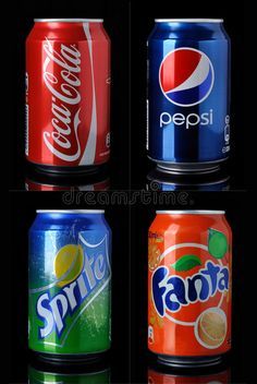 Image Joker, Fizzy Drinks, Bubble Gum Flavor, Fanta Can, Ice Cream Candy, Fizzy Drink, Orange Soda, Pepsi Cola, Flavored Drinks