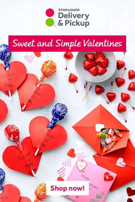 Valentine's Crafts For Kids, Daycare Snacks, Toddler Valentine Crafts, Simple Valentines, How To Clean Bbq, Grocery Delivery Service, Valentine Messages, Stop And Shop, Study Resources