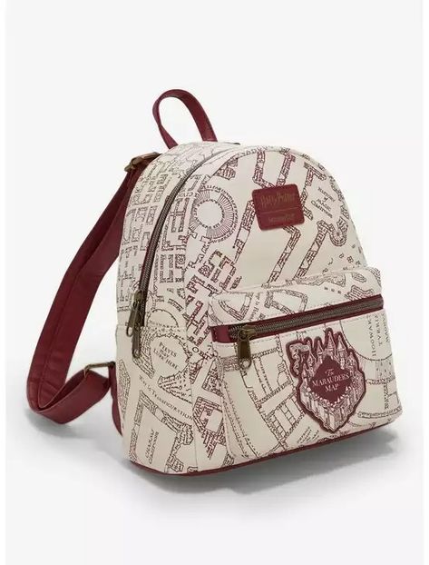 Loungefly Harry Potter Maroon Marauder's Map Mini Backpack, Harry Potter Loungefly Backpack, Harry Potter Loungefly, Lounge Fly Backpack, Loungefly Purse, Harry Potter Merch, Cute Mini Backpacks, Birthday Display, Disney Valentines, Harry Potter Merchandise