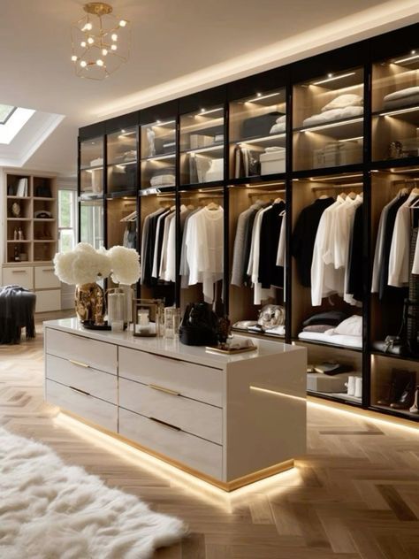 Walk In Closet Luxury, Royal Bedroom Design, A Walk In Closet, Closet Island, Dressing Room Closet, Dream Closet Design, Walk In Closet Design, Closet Design Layout, Luxury Closets Design