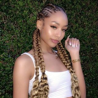 Xpression Hair, Kanekalon Hairstyles, Feed In Braids Hairstyles, Goddess Braids Hairstyles, Neon Hair, Feed In Braid, Box Braids Styling, Girls Hairstyles Braids, Afro Punk