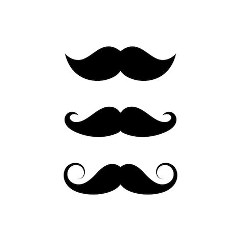 Premium Vector | Set of mustaches. black silhouette of moustaches. Moustache Illustration, Mustache Illustration, Moustache Tattoo, Pizza Ads, Mustache Template, Mustache Logo, Mustache Drawing, Moustache Style, Sicilian Pizza