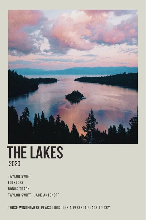 Taylor Swift Posters The Lakes, The Lakes Poster Taylor Swift, Folklore Polaroid, Taylor Swift Polaroid Poster, The Lakes Taylor Swift, Polaroid Songs, Taylor Swift Discography, Poster Polaroid, Song Posters