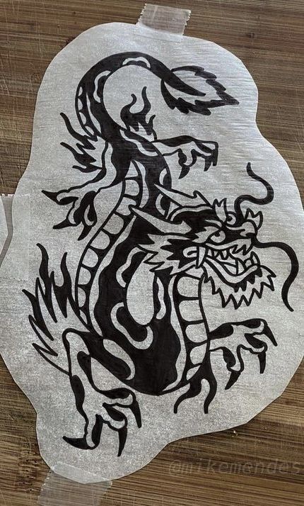 Old School Dragon Tattoo Designs, American Traditional Dragon Tattoo Black, Vintage Dragon Tattoo, Traditional Dragon Tattoo Black, Black School Tattoo, Dragon Tattoo American Traditional, American Traditional Tattoos Dragon, Traditional Tattoos Dragon, Trad Dragon Tattoo