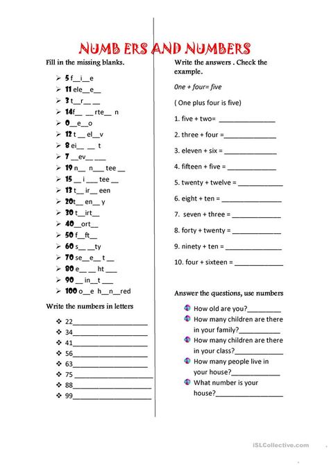 numbers, numbers - English ESL Worksheets for distance learning and physical classrooms Number Words Worksheets, Lkg Worksheets, Abacus Math, English Tenses, Numbers Worksheet, English Activities For Kids, English For Beginners, Learning English For Kids, English Grammar Worksheets