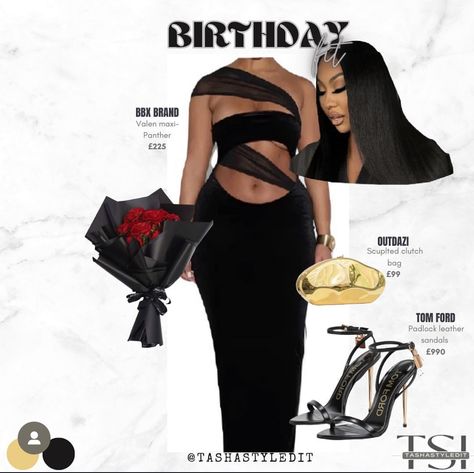 19th Birthday Outfit, Green Outfits For Women, Birthday Dinner Outfit, 18th Birthday Outfit, Dinner Date Outfits, Black Women Dress, 21st Birthday Photoshoot, Bratz Inspired Outfits, Cute Birthday Outfits