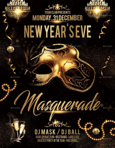 Masquerade Carnival New Year Mardi Gras Flyer #Year, #Carnival, #Masquerade, #Flyer Masquerade Flyer, Mascarade Party, Carnival Masquerade, Masquerade Carnival, New Years Eve Invitations, Photographer Business Card Template, Flyer Size, Photographer Business Cards, Charity Event