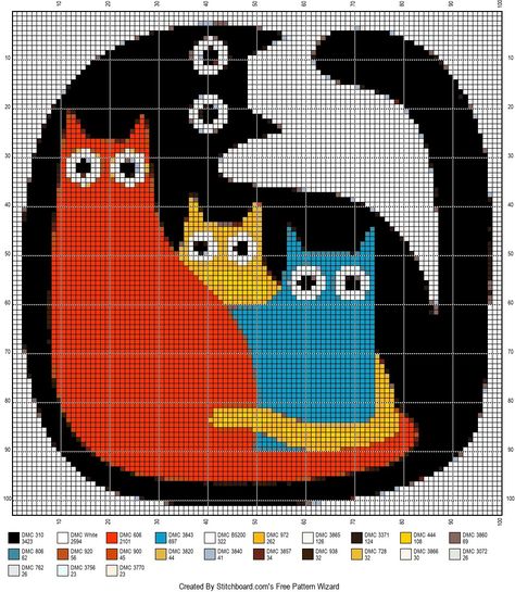 Crochet Alpha Pattern Free, Junji Ito Cross Stitch, Cat Tapestry Crochet Pattern, Cat Knitting Chart, Cross Stitch Grid Patterns, Tapresty Crochet Alpha Patterns, Knit Tapestry Pattern, Crochet Tapestry Chart, Knitting Grid Patterns