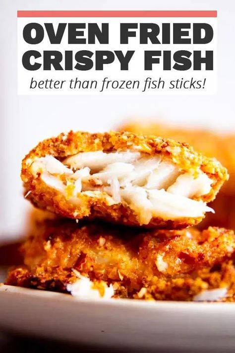 Panko Fish, Homemade Panko, Oven Fried Fish, Fish Patties, Haddock Recipes, Crispy Oven Fries, Cod Fish Recipes, Frozen Fish, Fish Recipes Baked