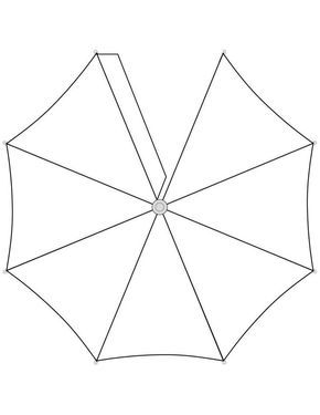 Umbrella Top Template - could use to make 3d umbrella or have half of an umbrella sticking out from back of display case and cover with scrapbook paper? 3d Umbrella, Umbrella Template, Top Template, Umbrella Craft, Circus Crafts, April Crafts, Paper Umbrellas, Parchment Craft, Hand Crafts For Kids